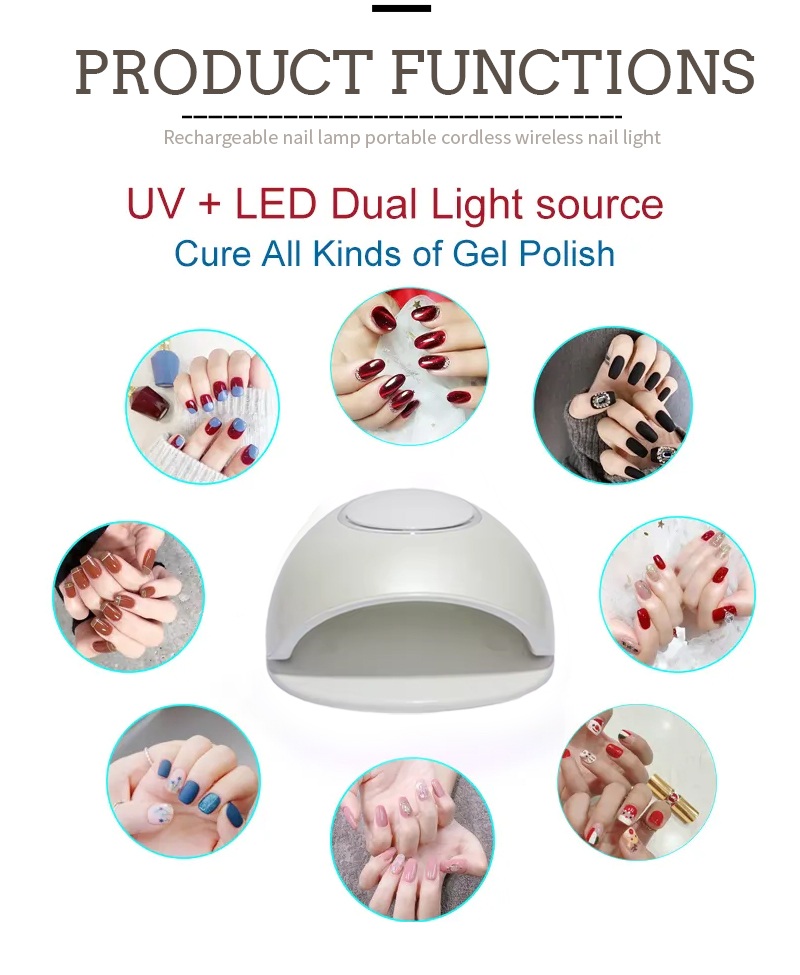 Low-Heat Nail Lamp with 4 Timer Settings