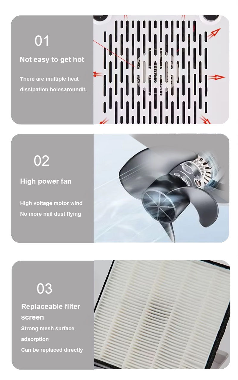 Powerful Dust Collector with Built-in Wrist Rest