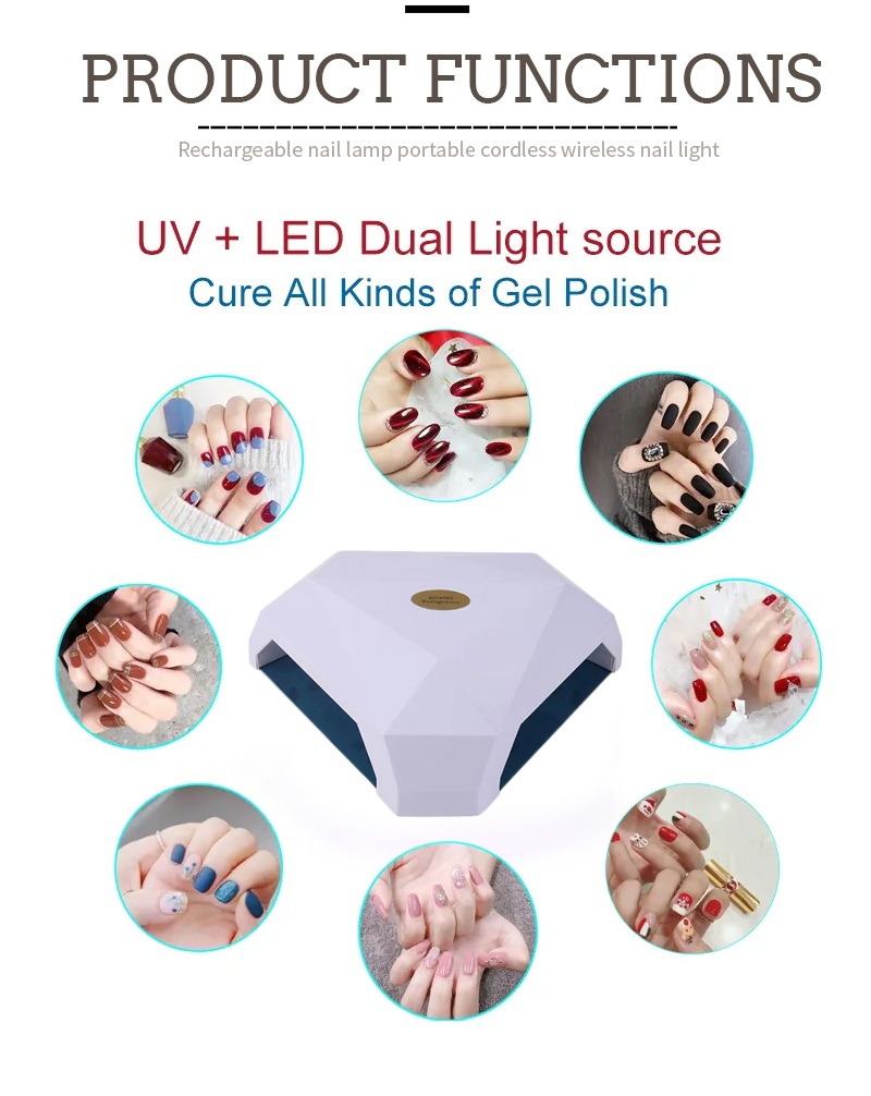 Cordless Rechargeable Nail Curing Lamp