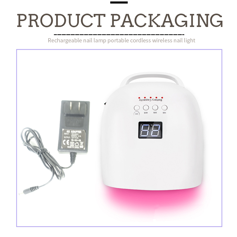Extra-Large LED Nail Lamp with Removable Bottom Plate