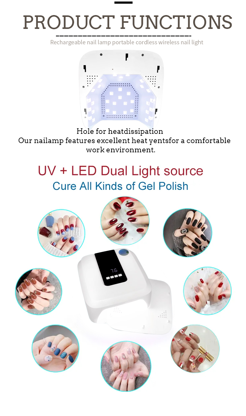 High-Power 80W UV LED Nail Dryer with Smart Sensor
