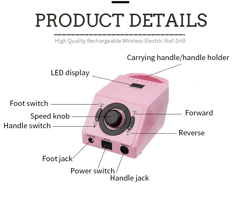 Lightweight Nail Drill Polisher Manicure Tool