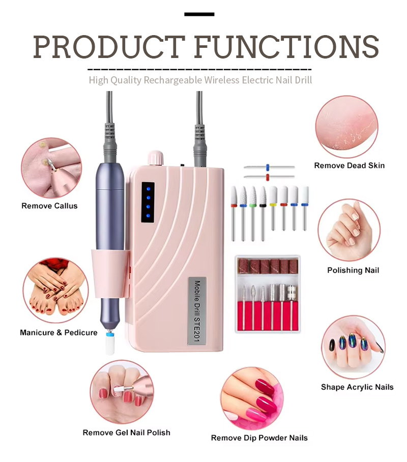 LCD Display Nail Drill Speed RPM Visual Control