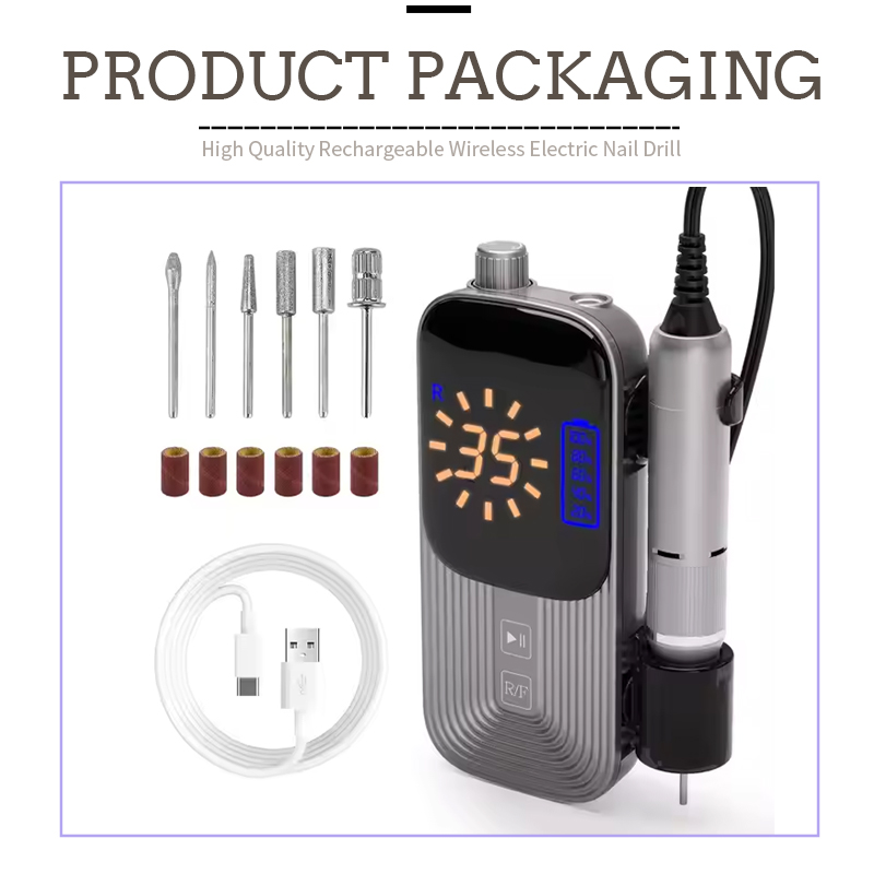 Lightweight Ergonomic Nail Grinder functions and accessories