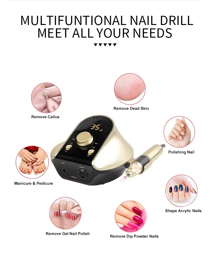Multifunctional electric manicure pen for removing callus, dead skin, manicure, pedicure, and shaping acrylic nails