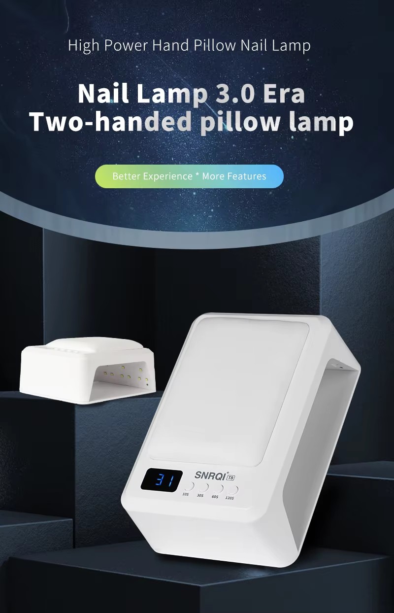 RUINA High Power Hand Pillow Nail Lamp with digital LCD screen and four timer settings
