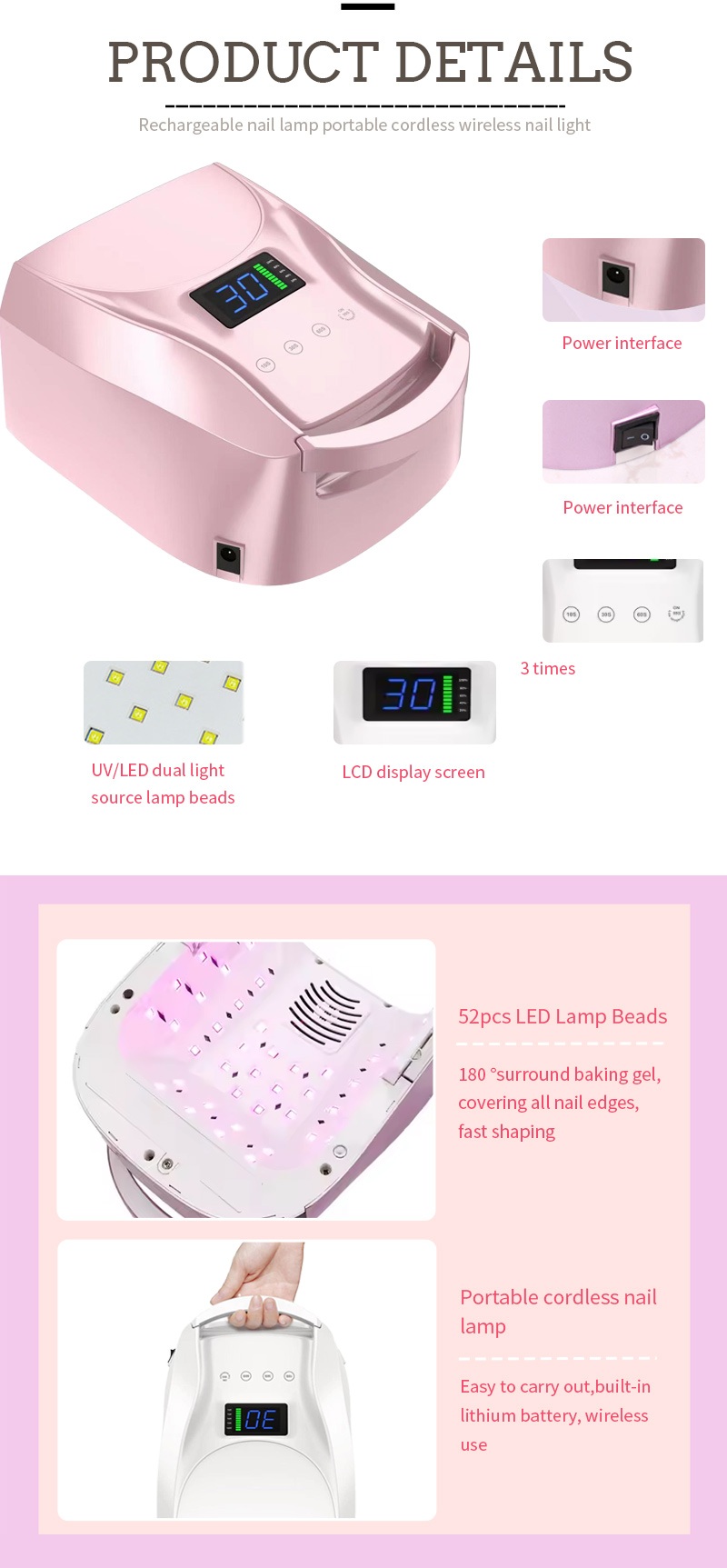 Low heat mode curing process and digital display