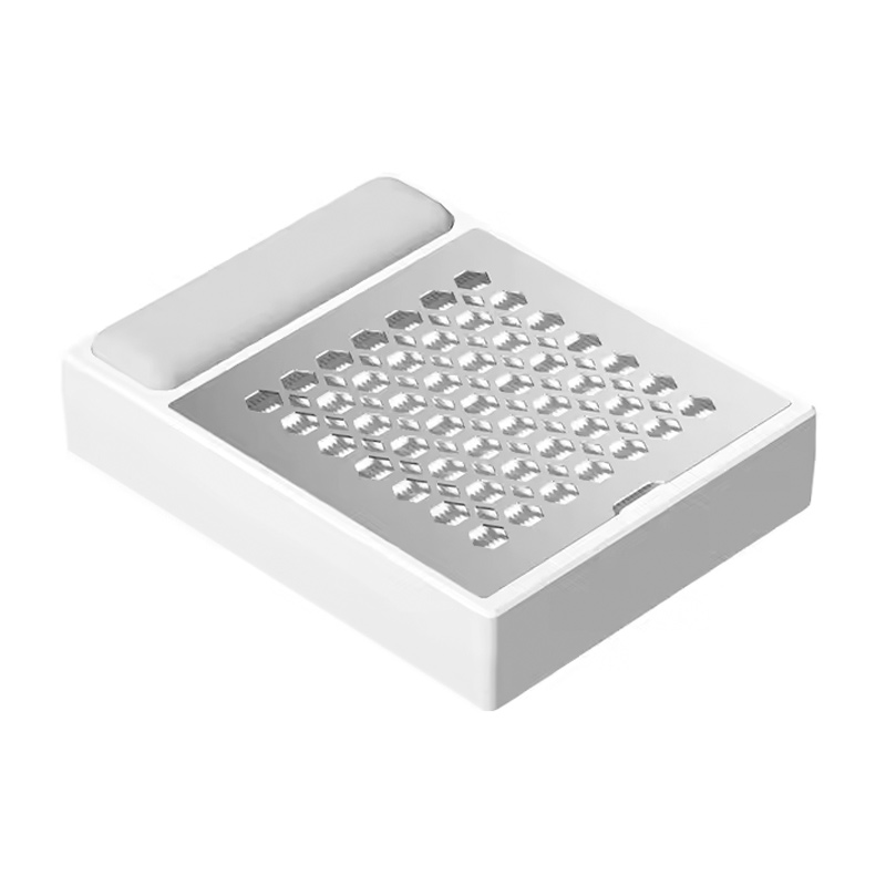 Nail dust collector with a small hand rest