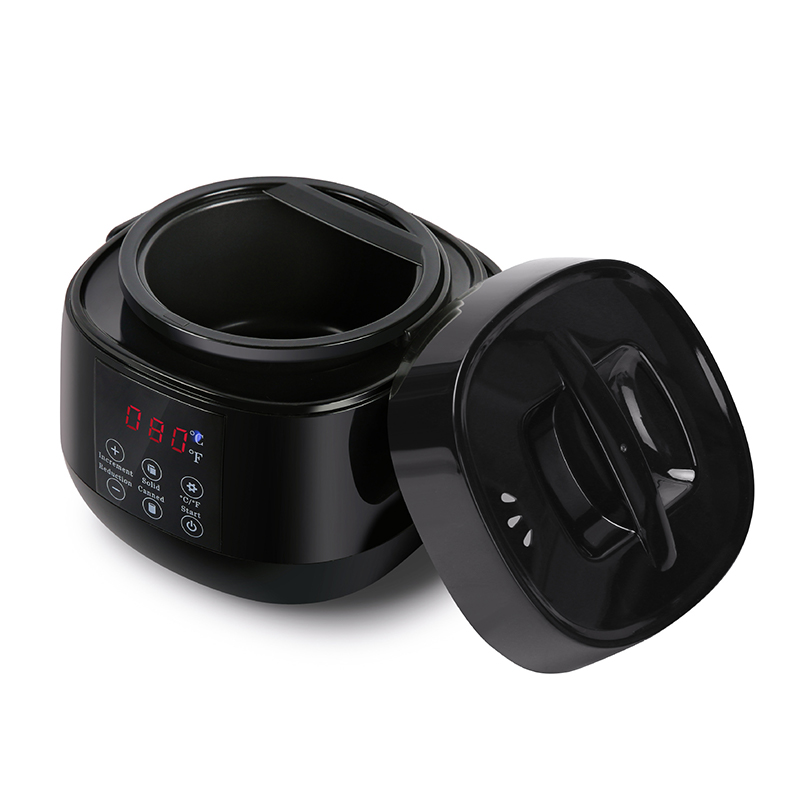 Small wax-melting pot with black handle