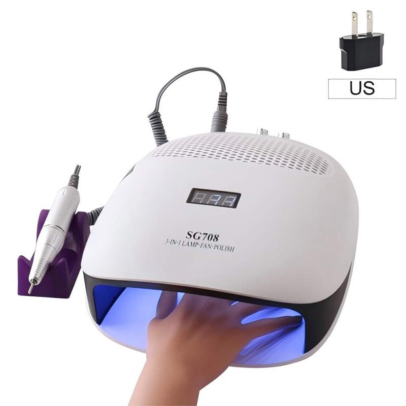 Triple-Combination Hand-Held Nail Lamp with Pillow